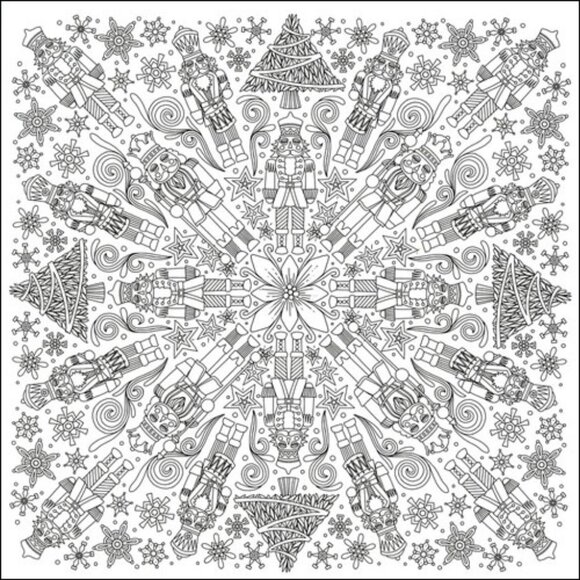 Christmas to Color Adult Coloring Book by Mary Tanana Giftable for the Holidays - Picture 6 of 12